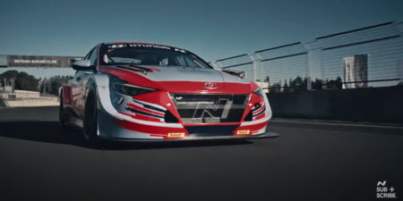 hyundai Elantra N TCR on track