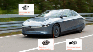 VW’s Mission Efficiency concept car uses semi-dry braking system